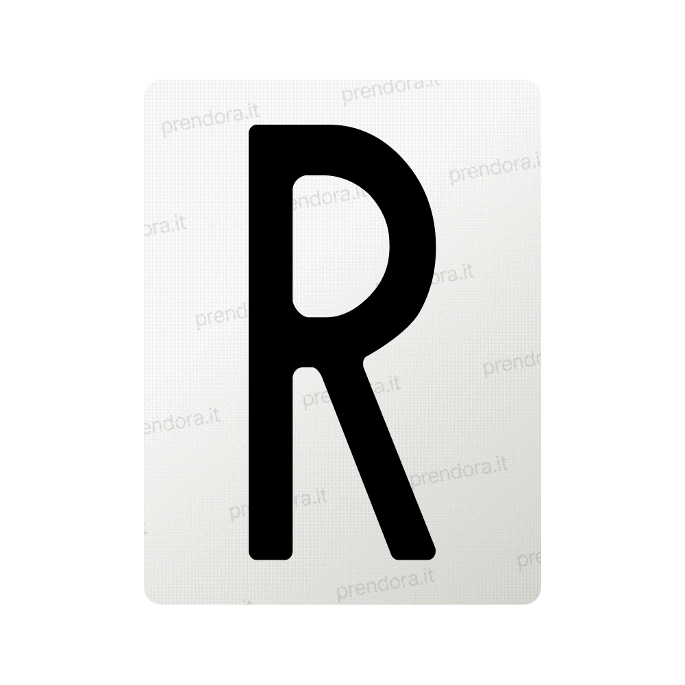 Nanofilm for Italy (Front) license plates - Symbol "R"