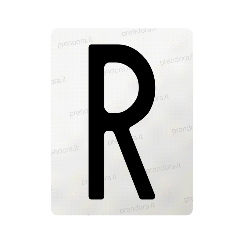 Nanofilm for Italy (Front) license plates - Symbol "R"