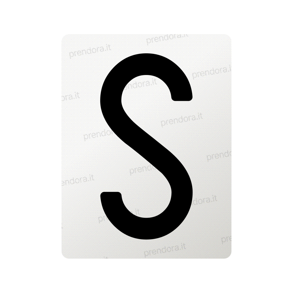 Nanofilm for Italy (Front) license plates - Symbol "S"
