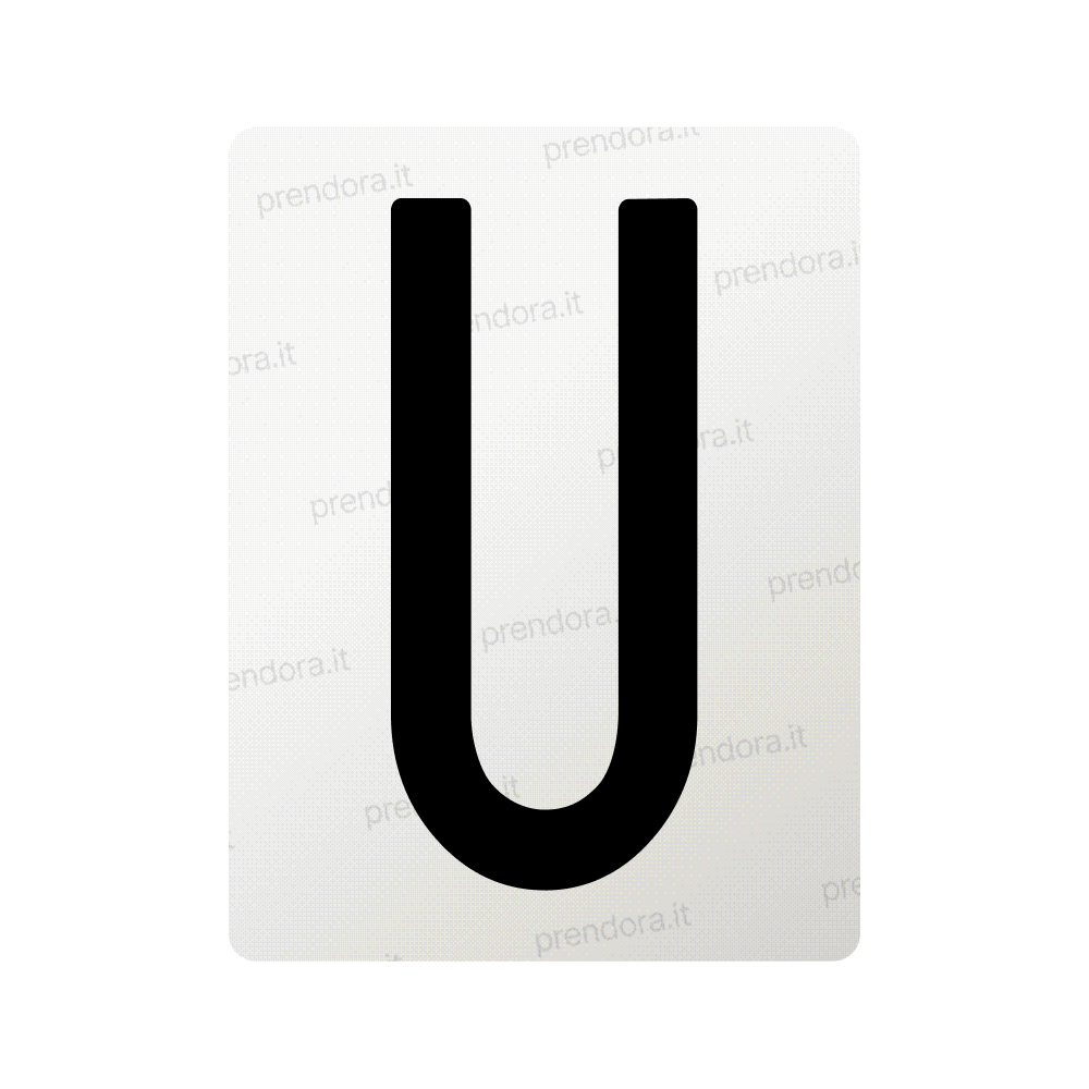 Nanofilm for Italy (Front) license plates - Symbol "U"