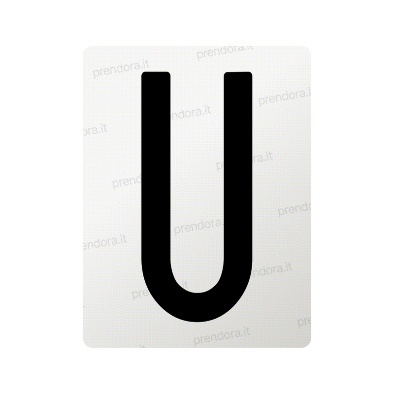 Nanofilm for Italy (Front) license plates - Symbol "U"