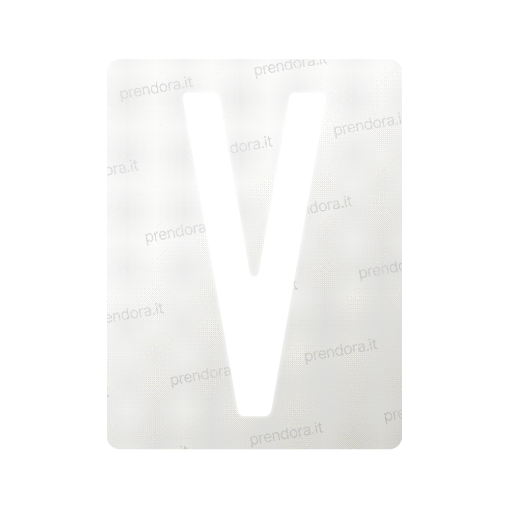 Nanofilm for Italy (Front) license plates - Symbol "V"