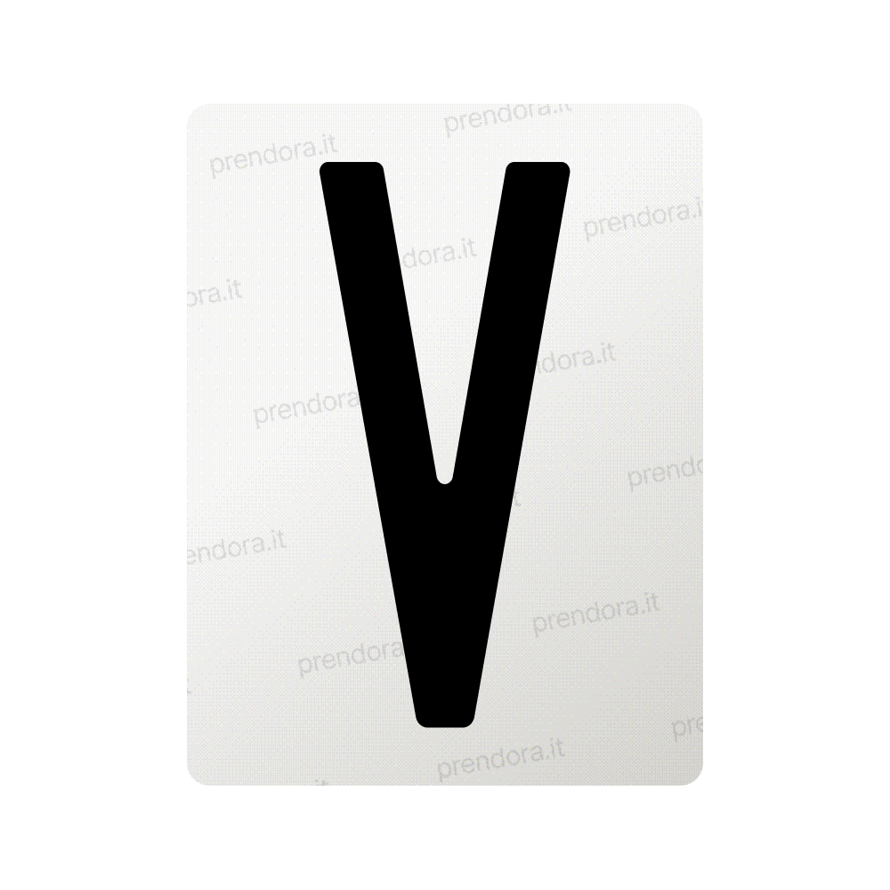 Nanofilm for Italy (Front) license plates - Symbol "V"