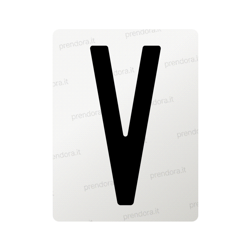 Nanofilm for Italy (Front) license plates - Symbol "V"