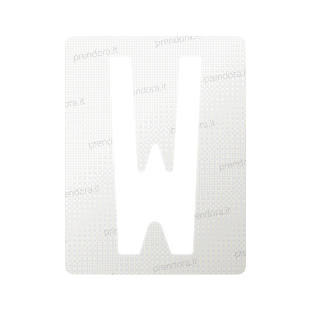 Nanofilm for Italy (Front) license plates - Symbol "W"