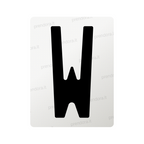 Nanofilm for Italy (Front) license plates - Symbol "W"