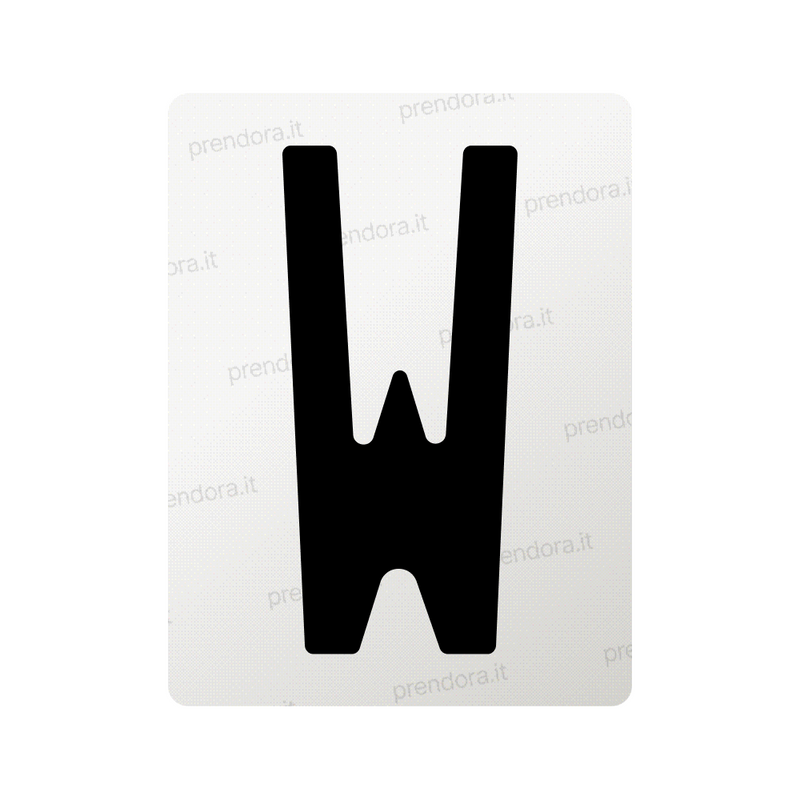 Nanofilm for Italy (Front) license plates - Symbol "W"