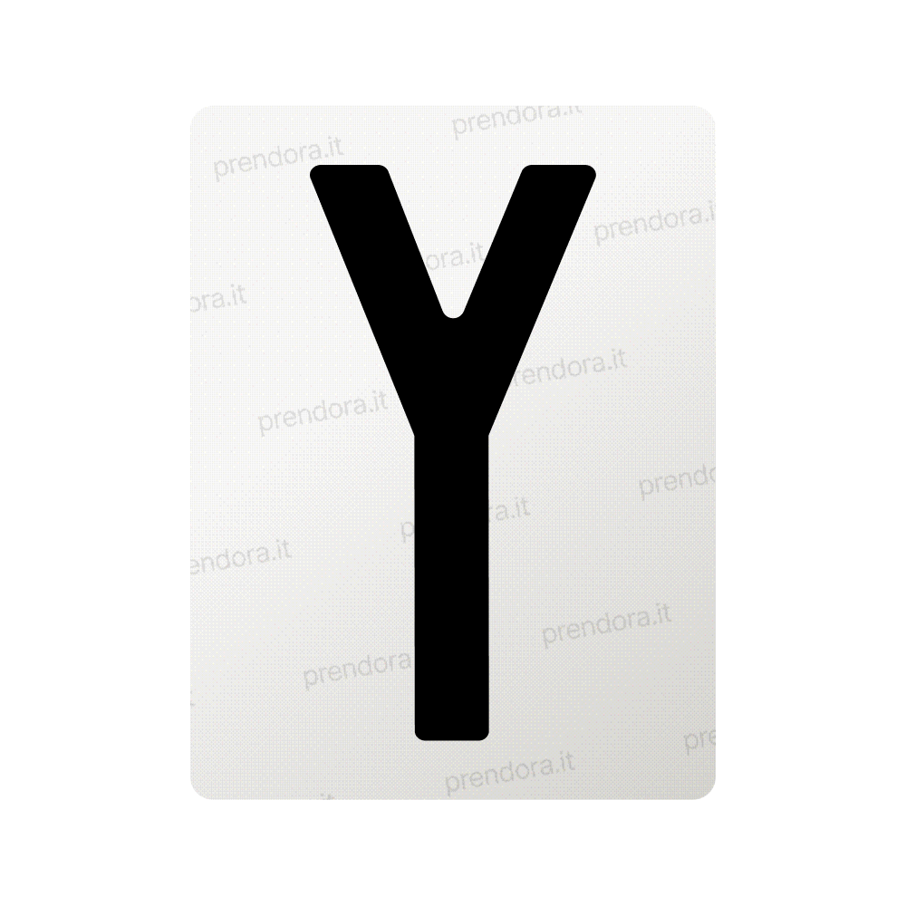 Nanofilm for Italy (Front) license plates - Symbol "Y"