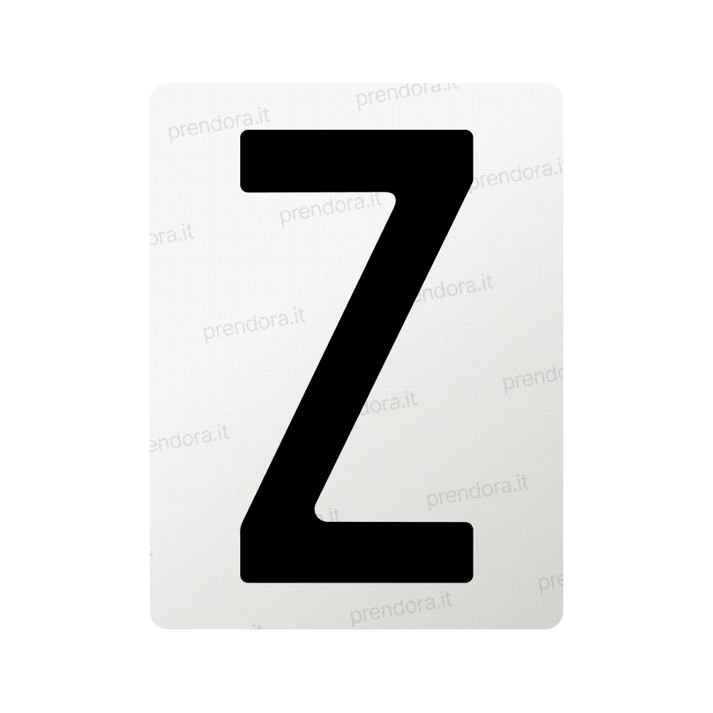 Nanofilm for Italy (Front) license plates - Symbol "Z"