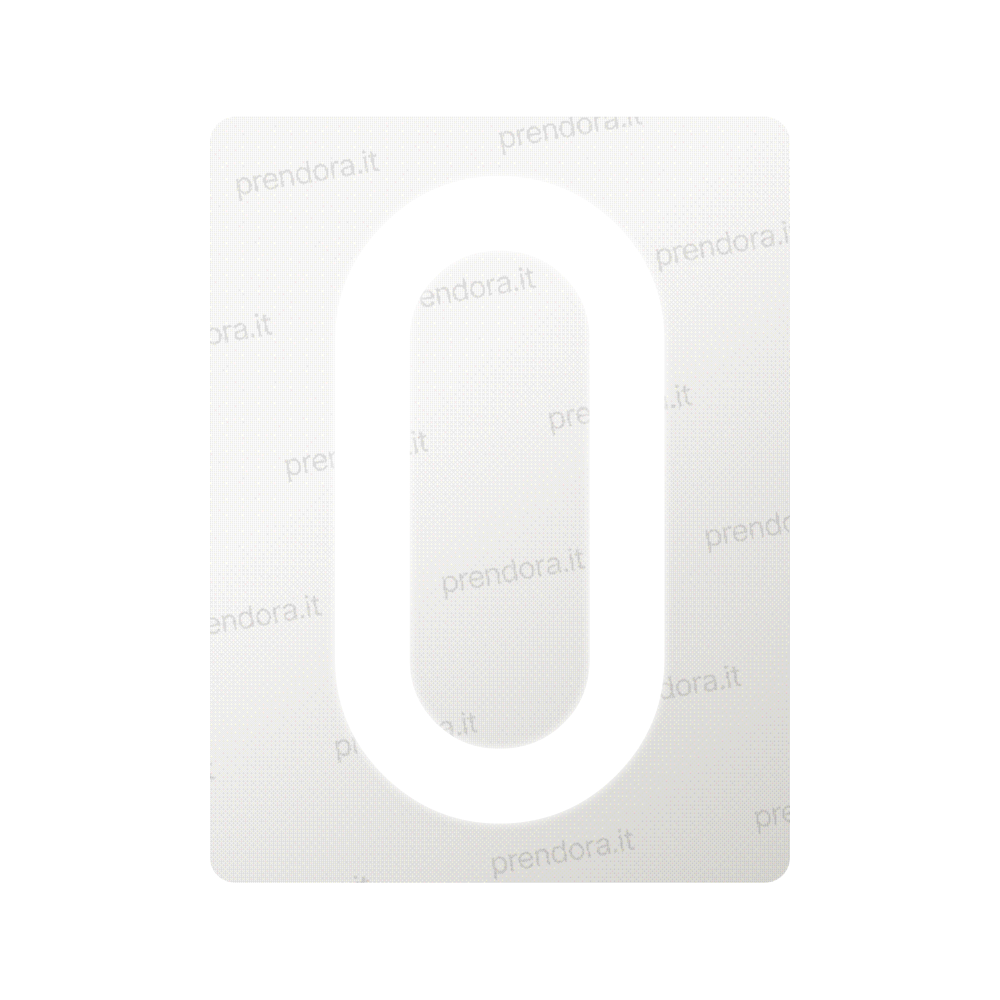Nanofilm for Italy (Rear) license plates - Symbol "0"