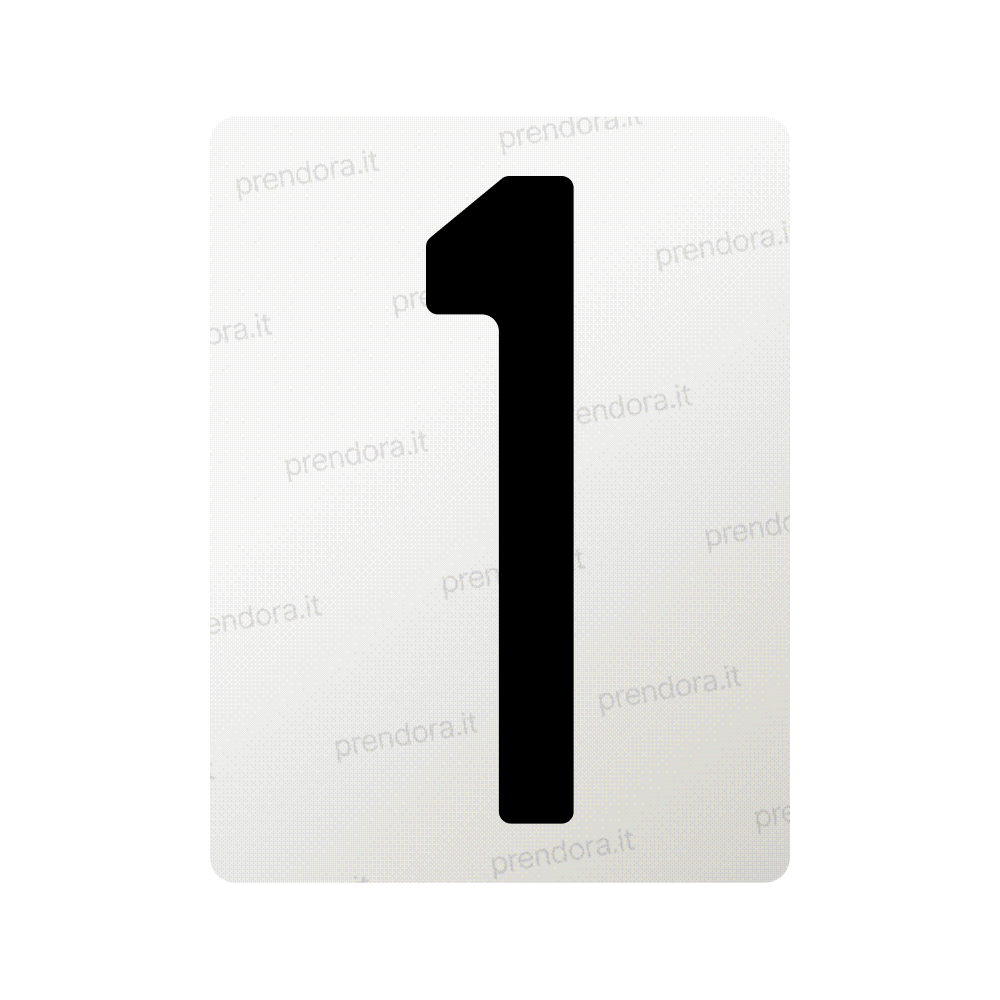 Nanofilm for Italy (Rear) license plates - Symbol "1"