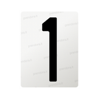 Nanofilm for Italy (Rear) license plates - Symbol "1"