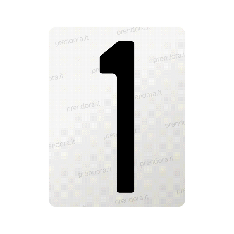 Nanofilm for Italy (Rear) license plates - Symbol "1"
