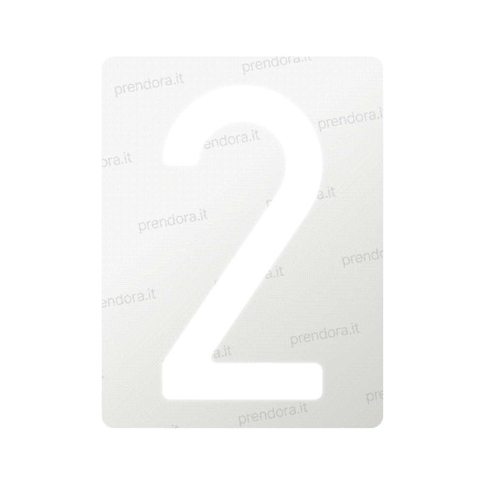 Nanofilm for Italy (Rear) license plates - Symbol "2"