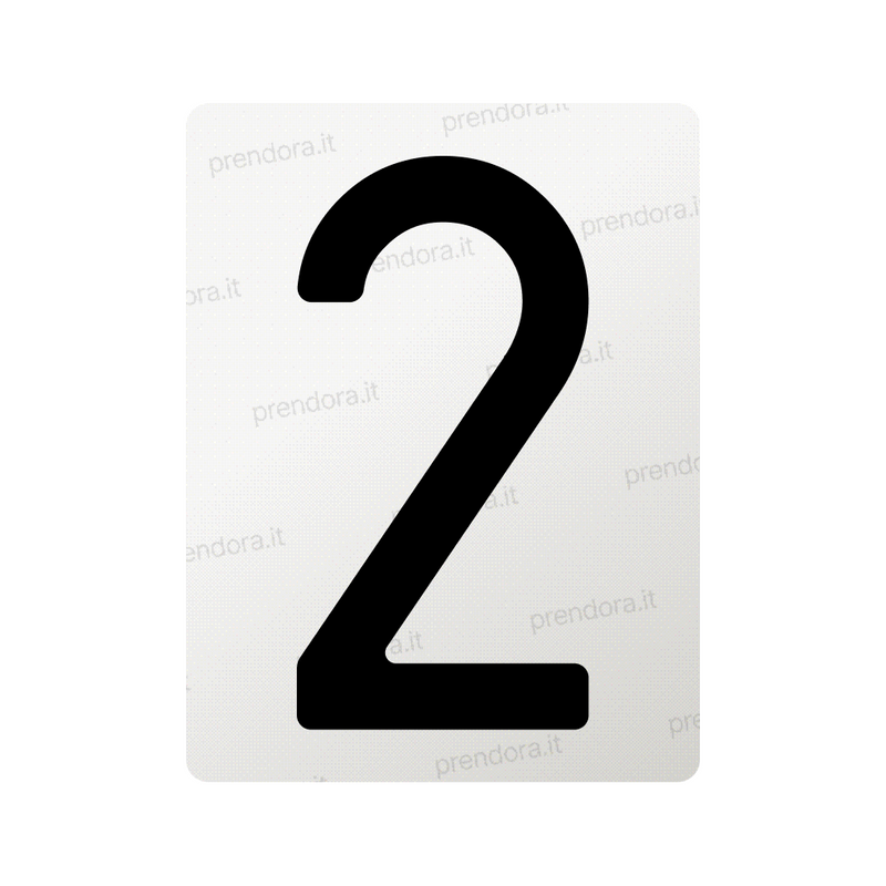 Nanofilm for Italy (Rear) license plates - Symbol "2"