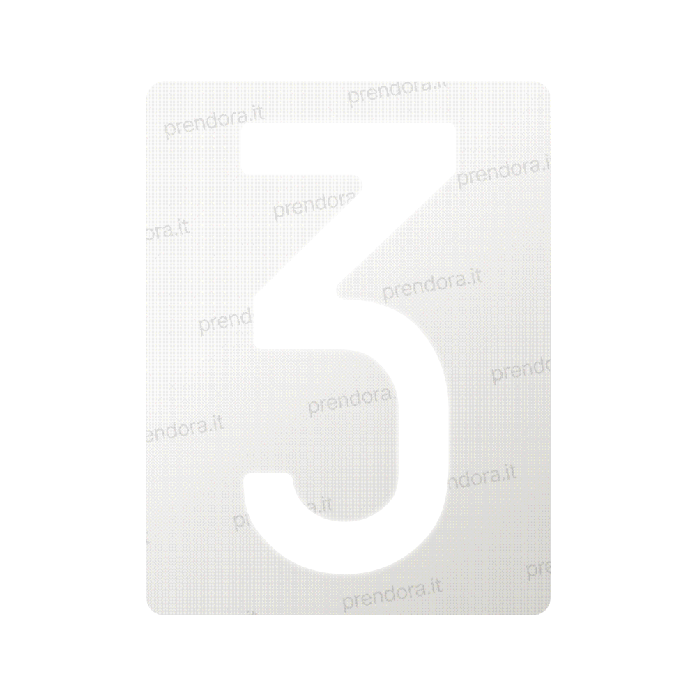 Nanofilm for Italy (Rear) license plates - Symbol "3"