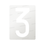 Nanofilm for Italy (Rear) license plates - Symbol "3"