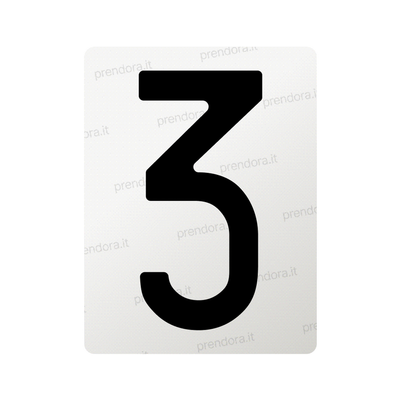 Nanofilm for Italy (Rear) license plates - Symbol "3"