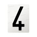 Nanofilm for Italy (Rear) license plates - Symbol "4"