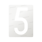 Nanofilm for Italy (Rear) license plates - Symbol "5"