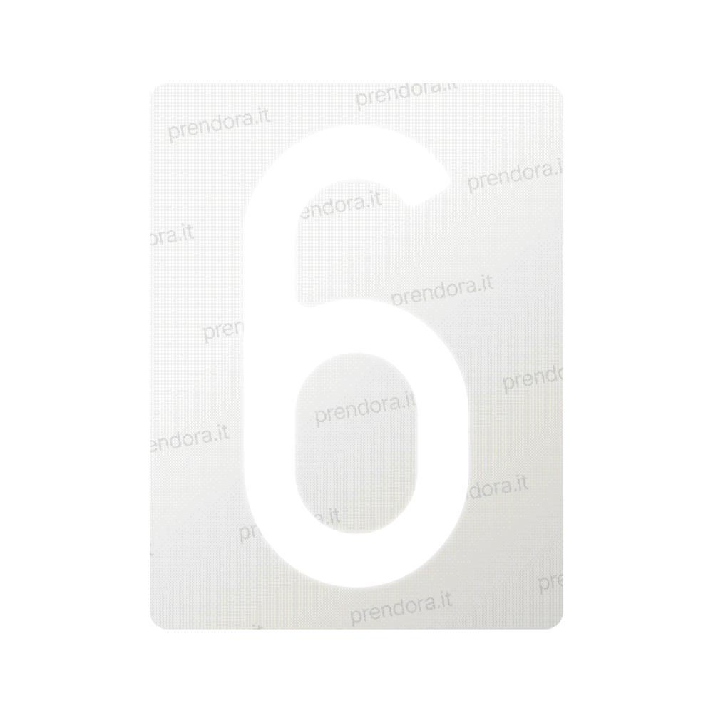Nanofilm for Italy (Rear) license plates - Symbol "6"