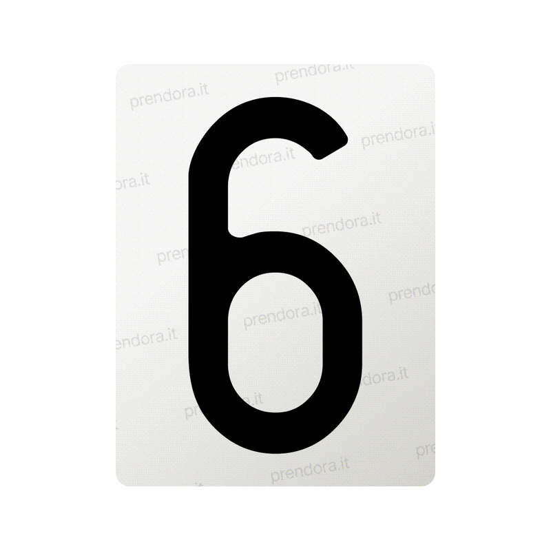 Nanofilm for Italy (Rear) license plates - Symbol "6"
