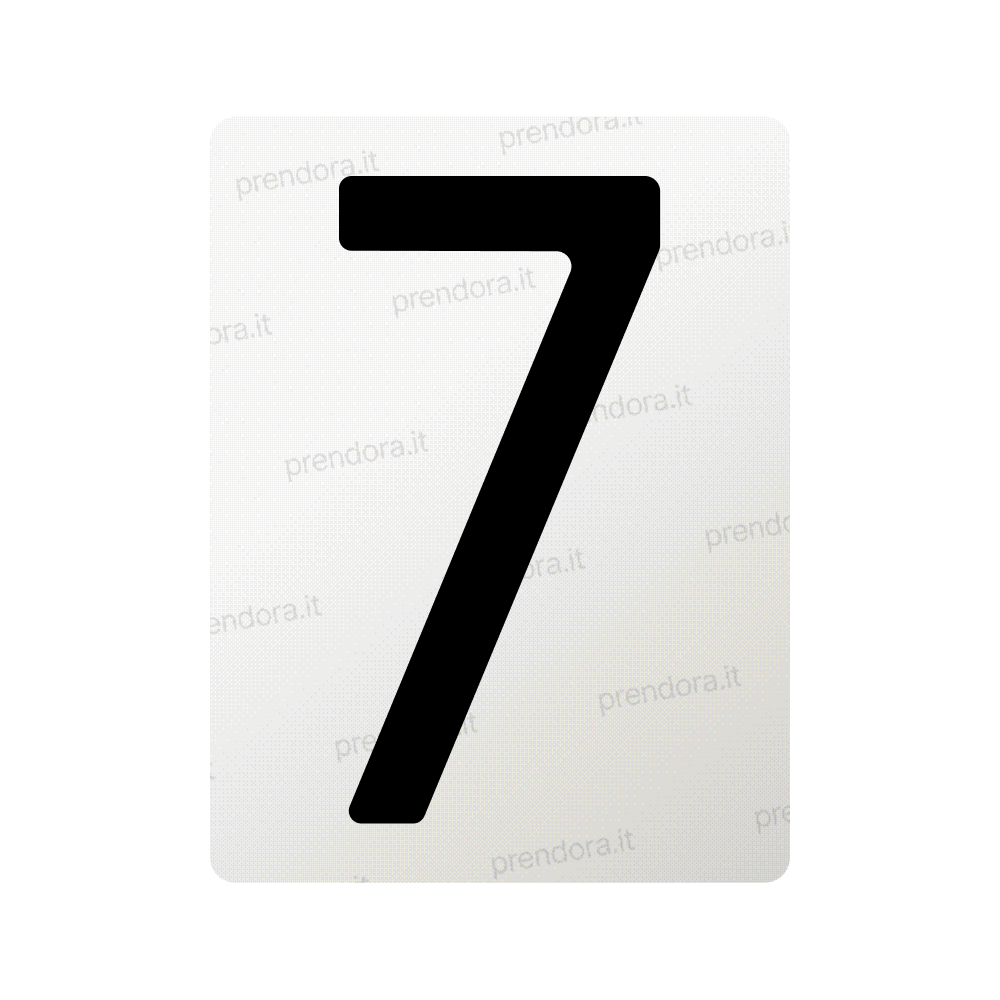 Nanofilm for Italy (Rear) license plates - Symbol "7"