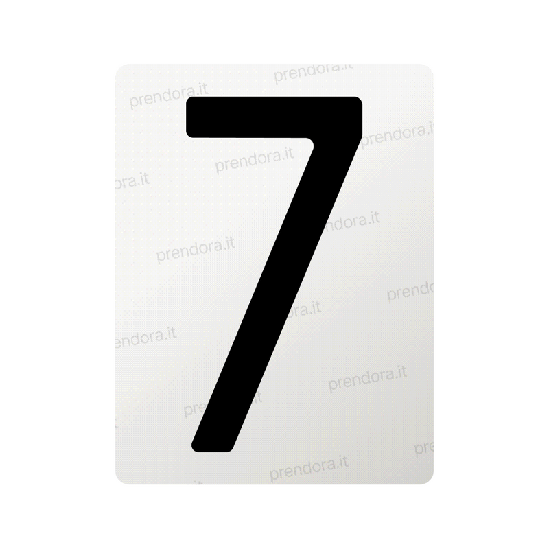 Nanofilm for Italy (Rear) license plates - Symbol "7"
