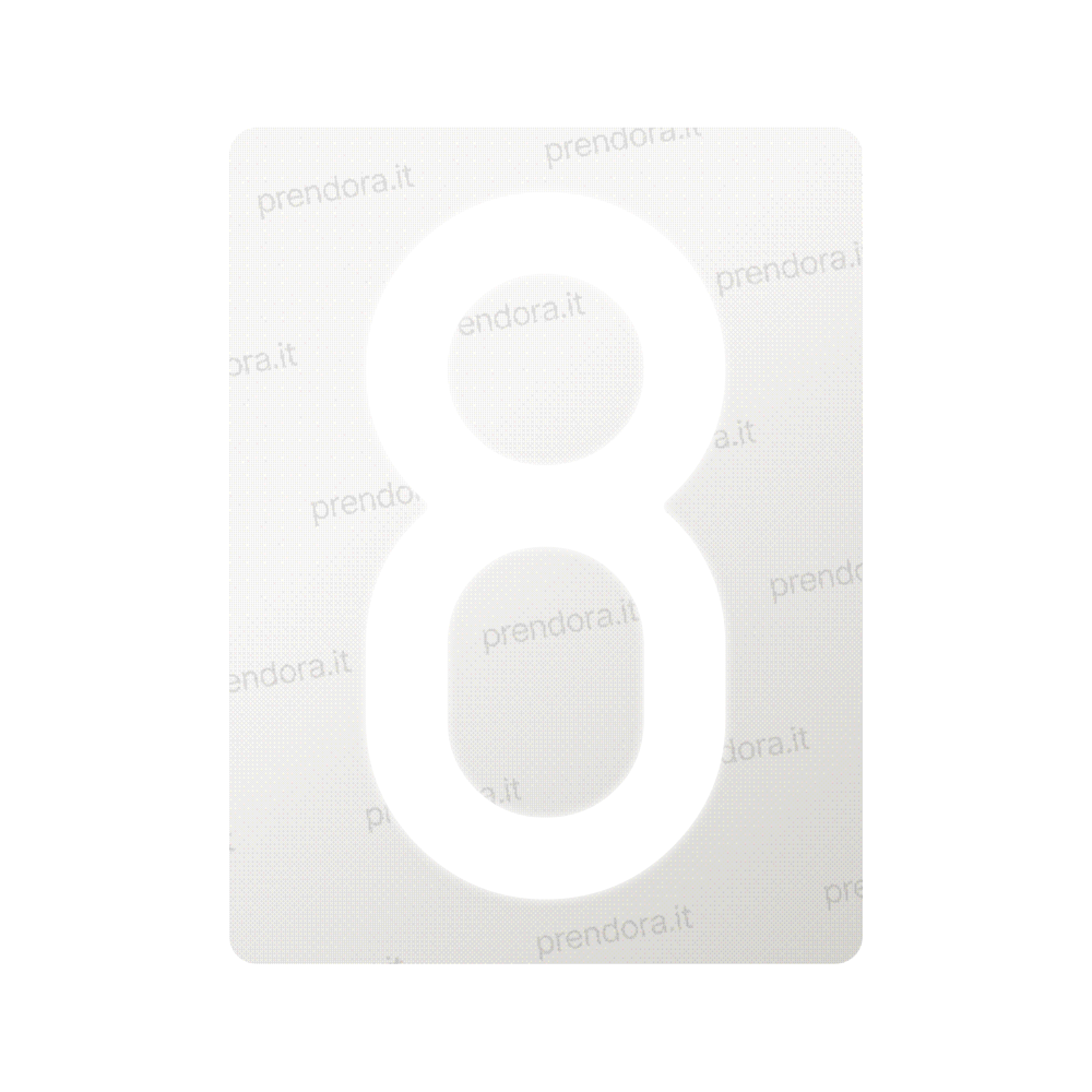 Nanofilm for Italy (Rear) license plates - Symbol "8"