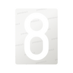Nanofilm for Italy (Rear) license plates - Symbol "8"