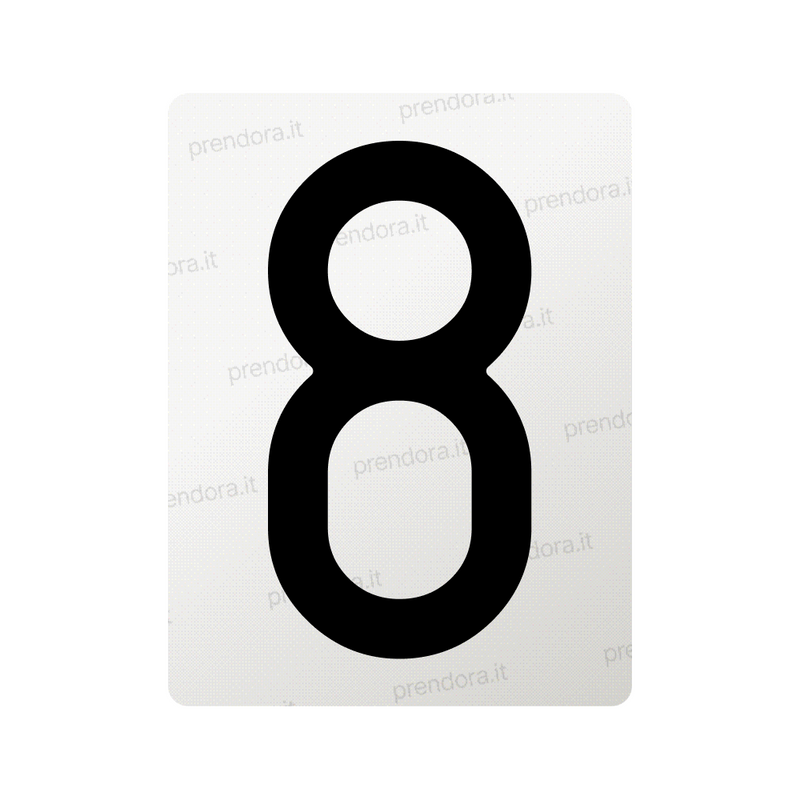 Nanofilm for Italy (Rear) license plates - Symbol "8"