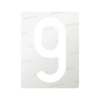 Nanofilm for Italy (Rear) license plates - Symbol "9"