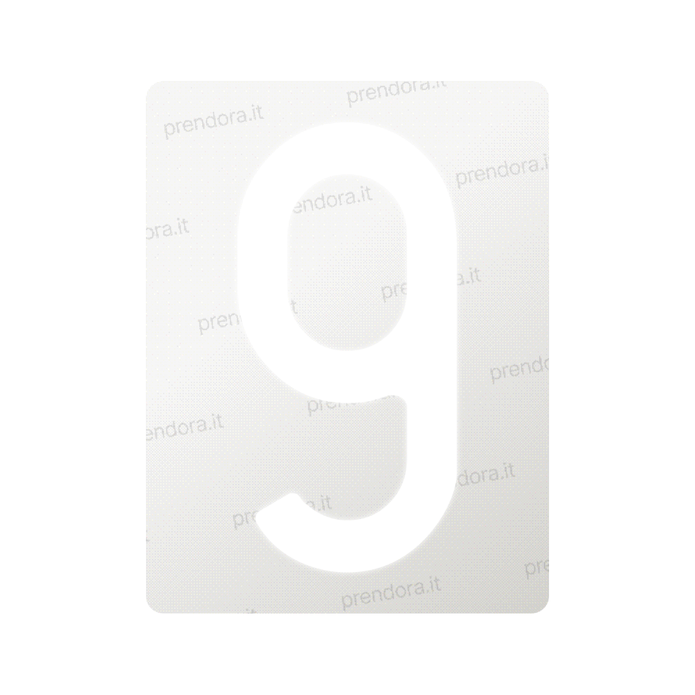 Nanofilm for Italy (Rear) license plates - Symbol "9"