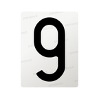 Nanofilm for Italy (Rear) license plates - Symbol "9"