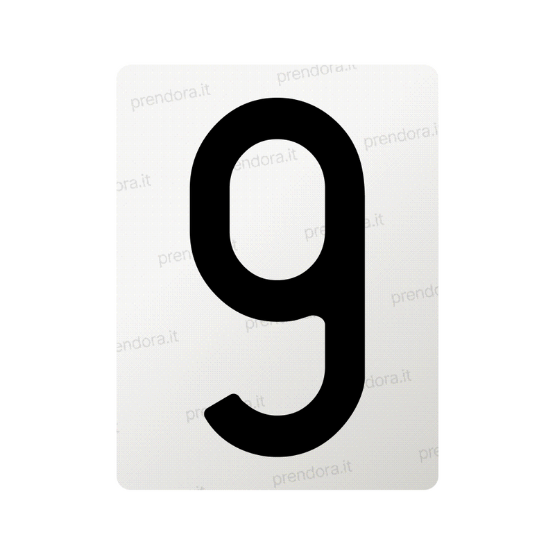 Nanofilm for Italy (Rear) license plates - Symbol "9"