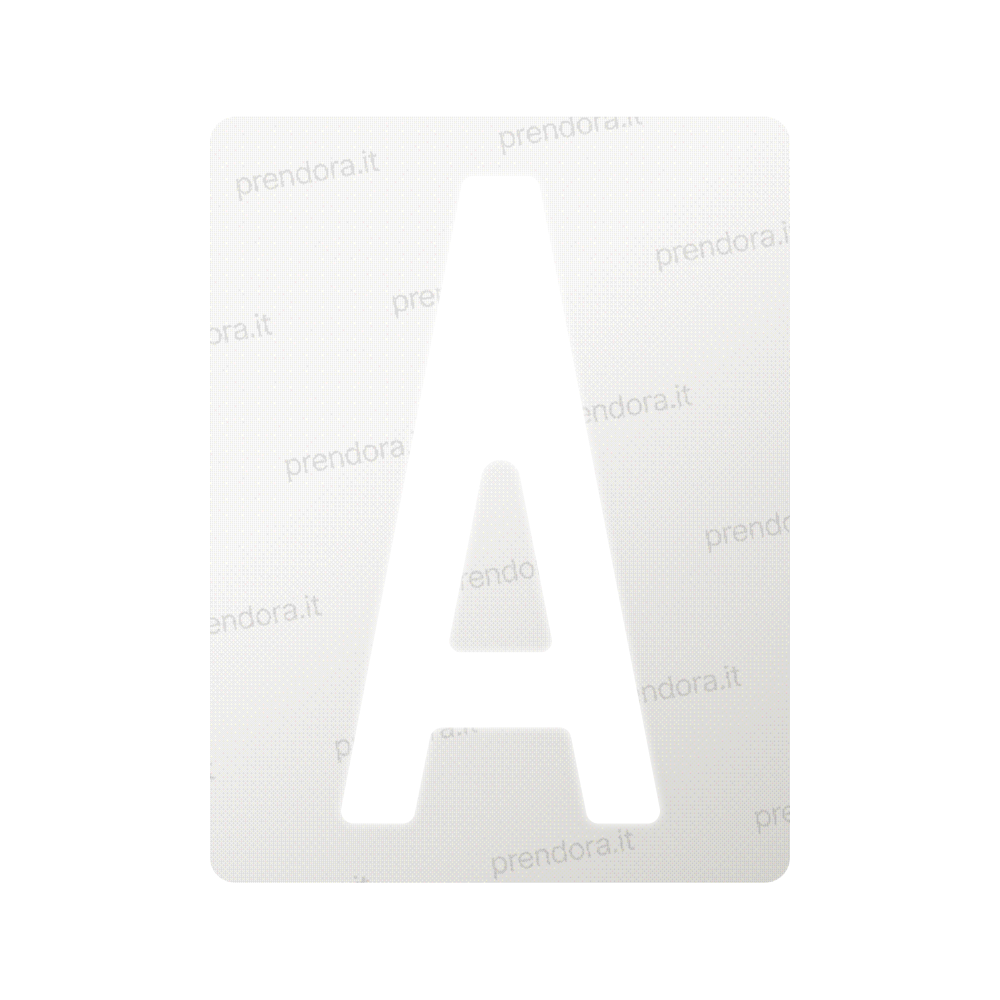 Nanofilm for Italy (Rear) license plates - Symbol "A"