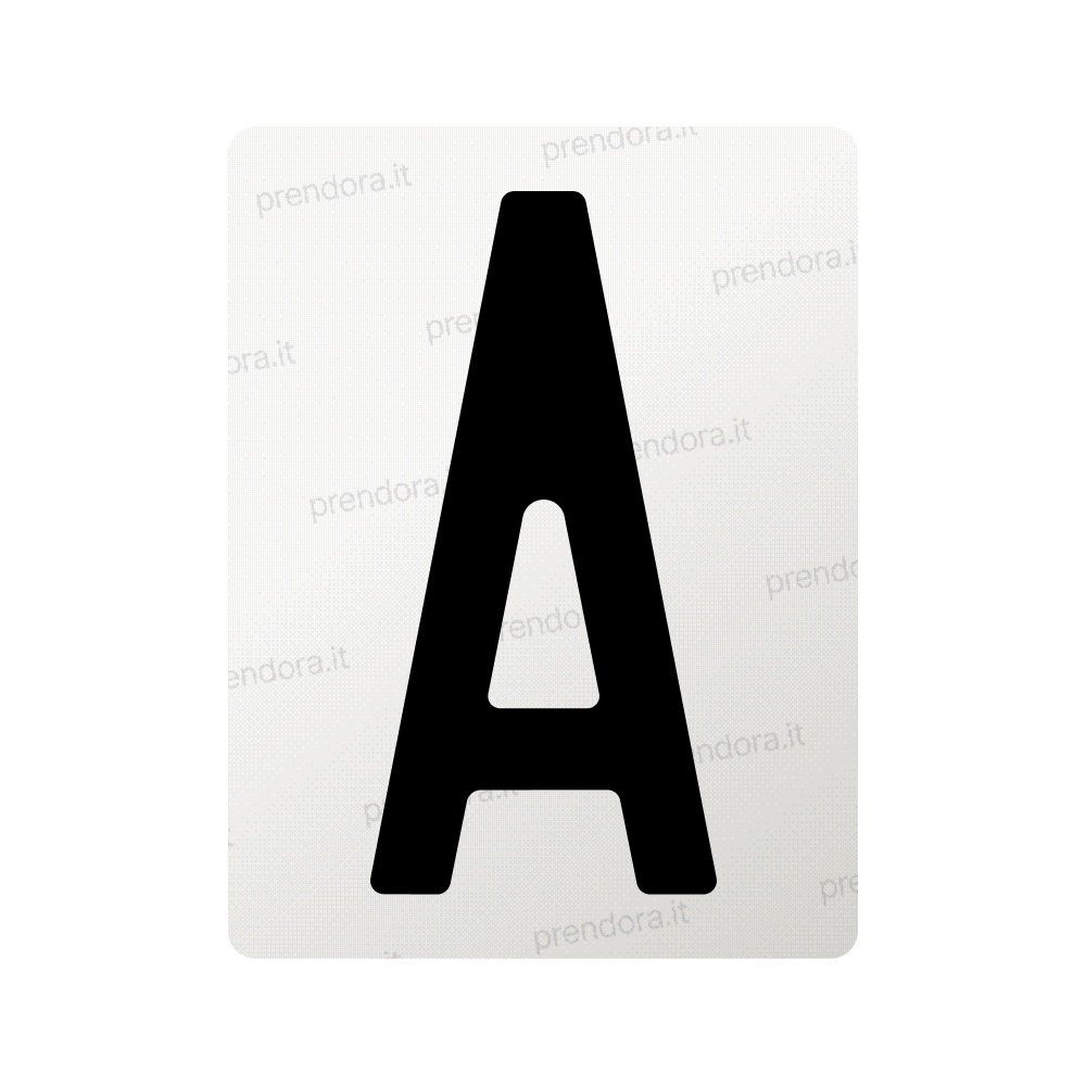 Nanofilm for Italy (Rear) license plates - Symbol "A"