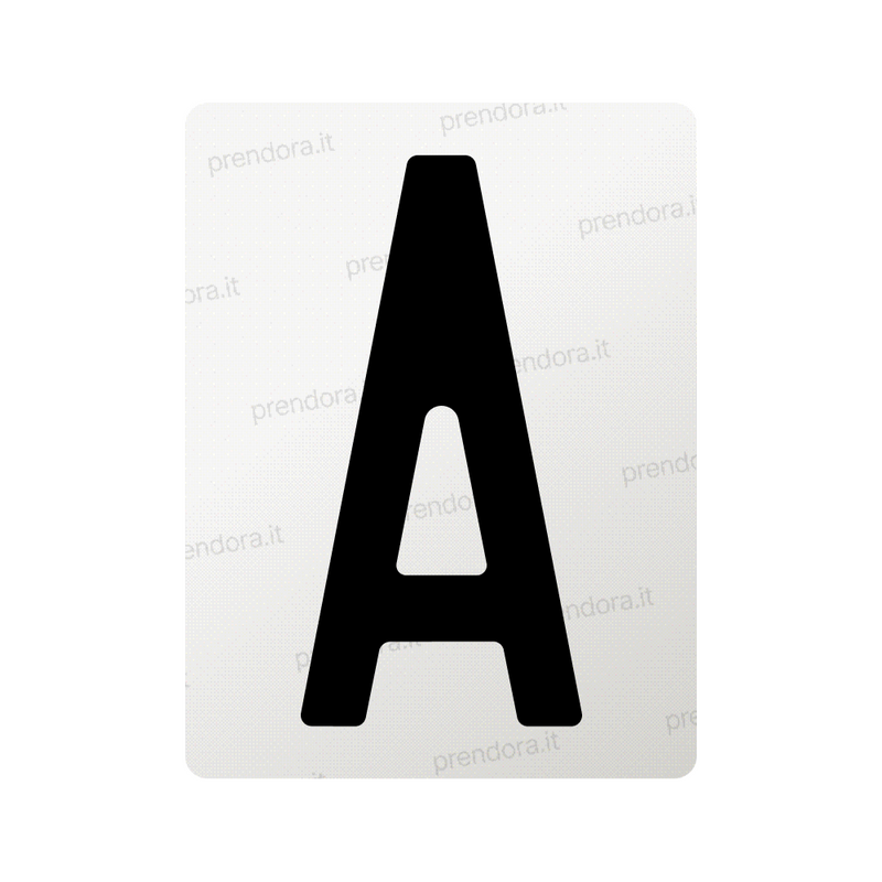 Nanofilm for Italy (Rear) license plates - Symbol "A"