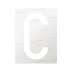 Nanofilm for Italy (Rear) license plates - Symbol "C"