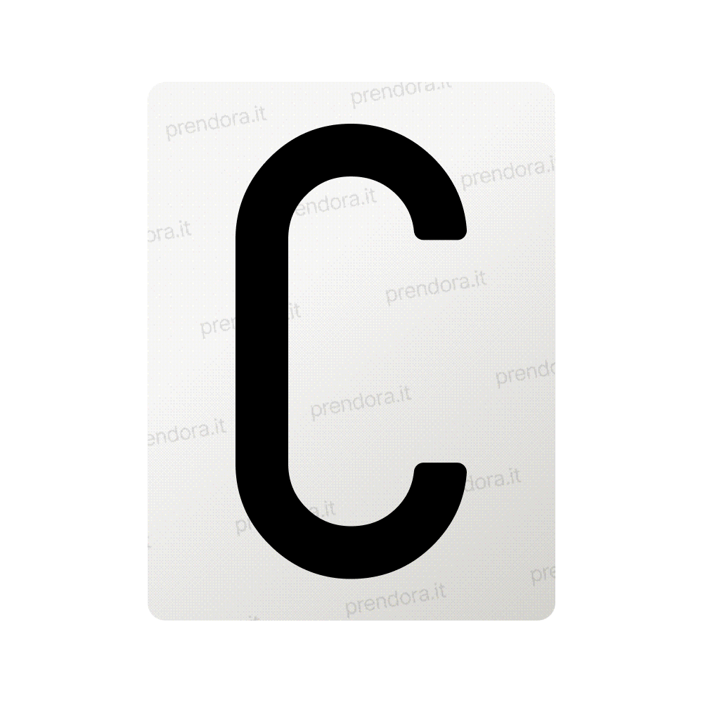 Nanofilm for Italy (Rear) license plates - Symbol "C"