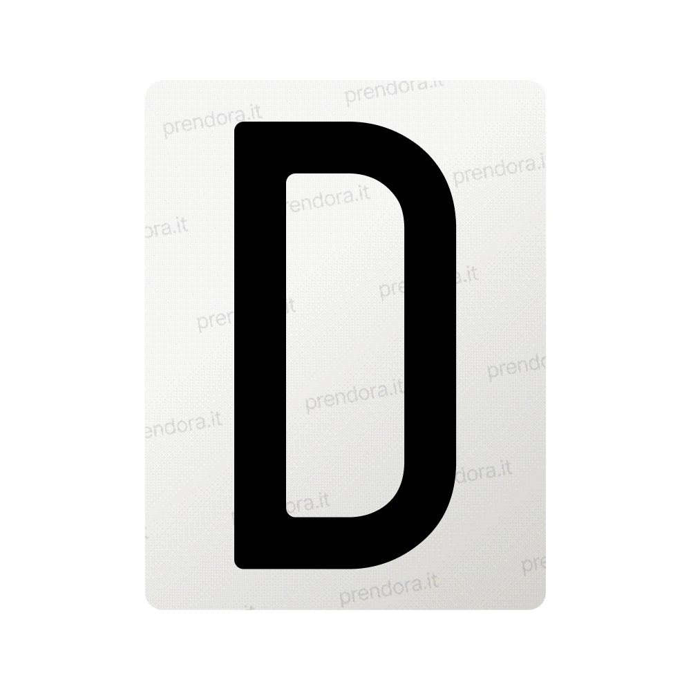 Nanofilm for Italy (Rear) license plates - Symbol "D"
