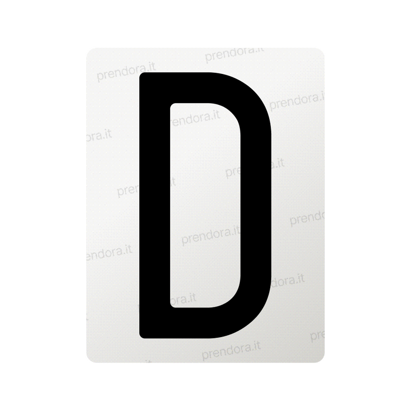 Nanofilm for Italy (Rear) license plates - Symbol "D"