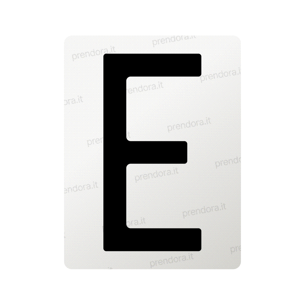 Nanofilm for Italy (Rear) license plates - Symbol "E"