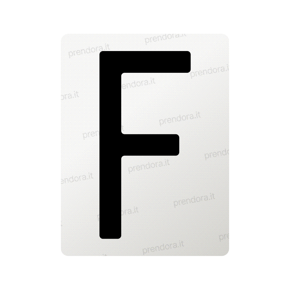 Nanofilm for Italy (Rear) license plates - Symbol "F"