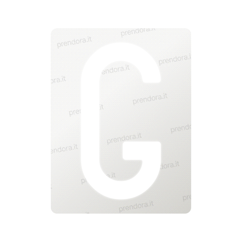 Nanofilm for Italy (Rear) license plates - Symbol "G"