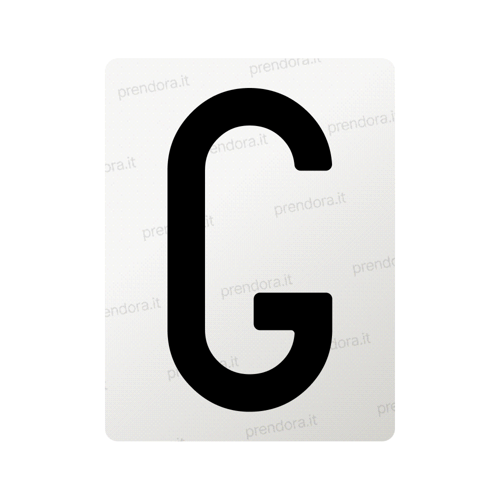Nanofilm for Italy (Rear) license plates - Symbol "G"