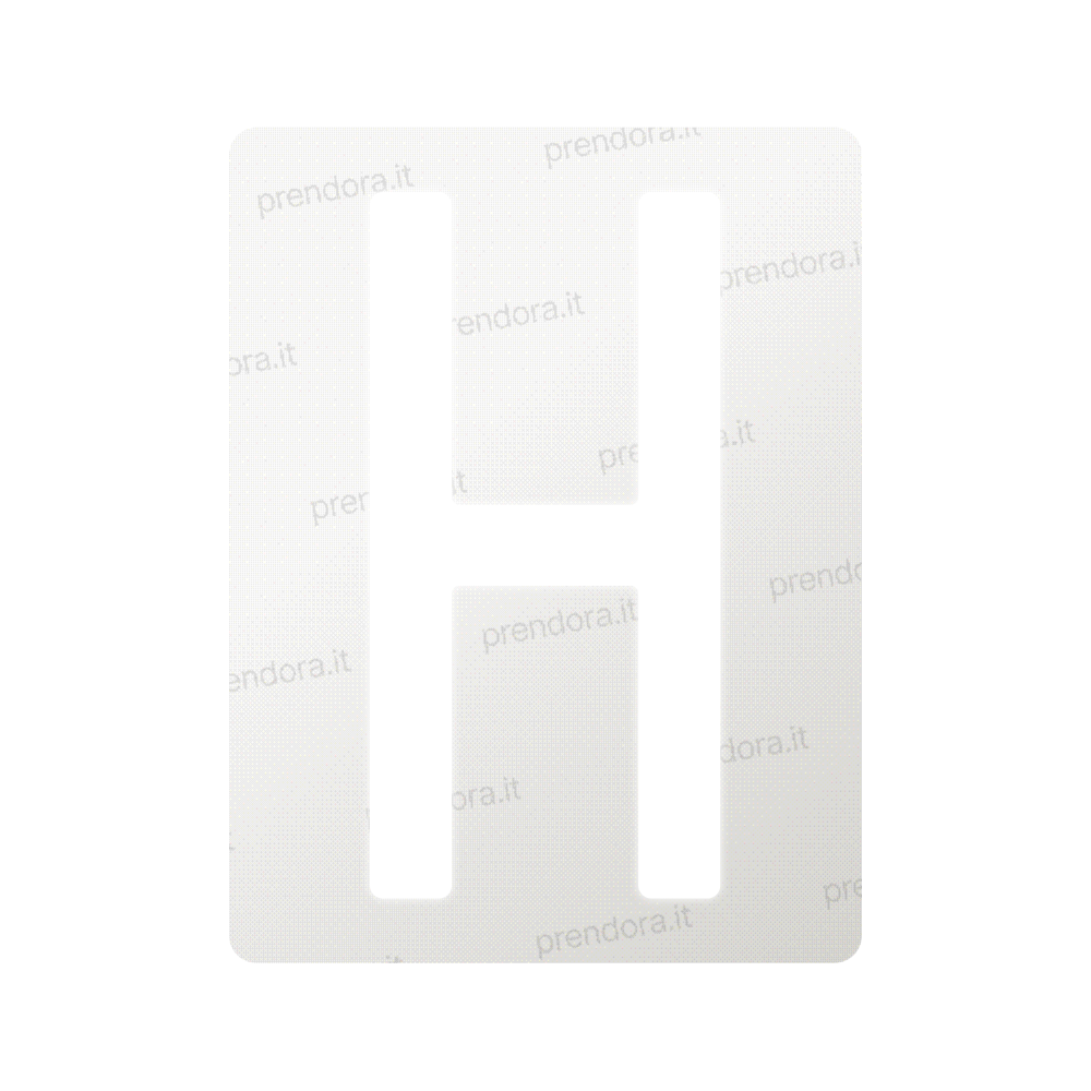 Nanofilm for Italy (Rear) license plates - Symbol "H"