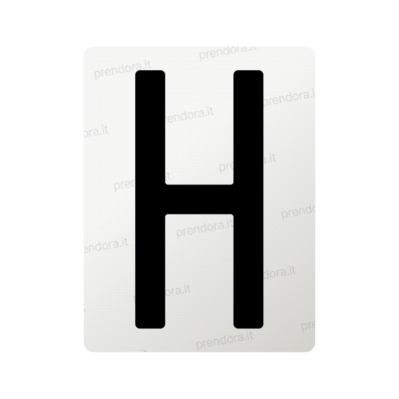 Nanofilm for Italy (Rear) license plates - Symbol "H"
