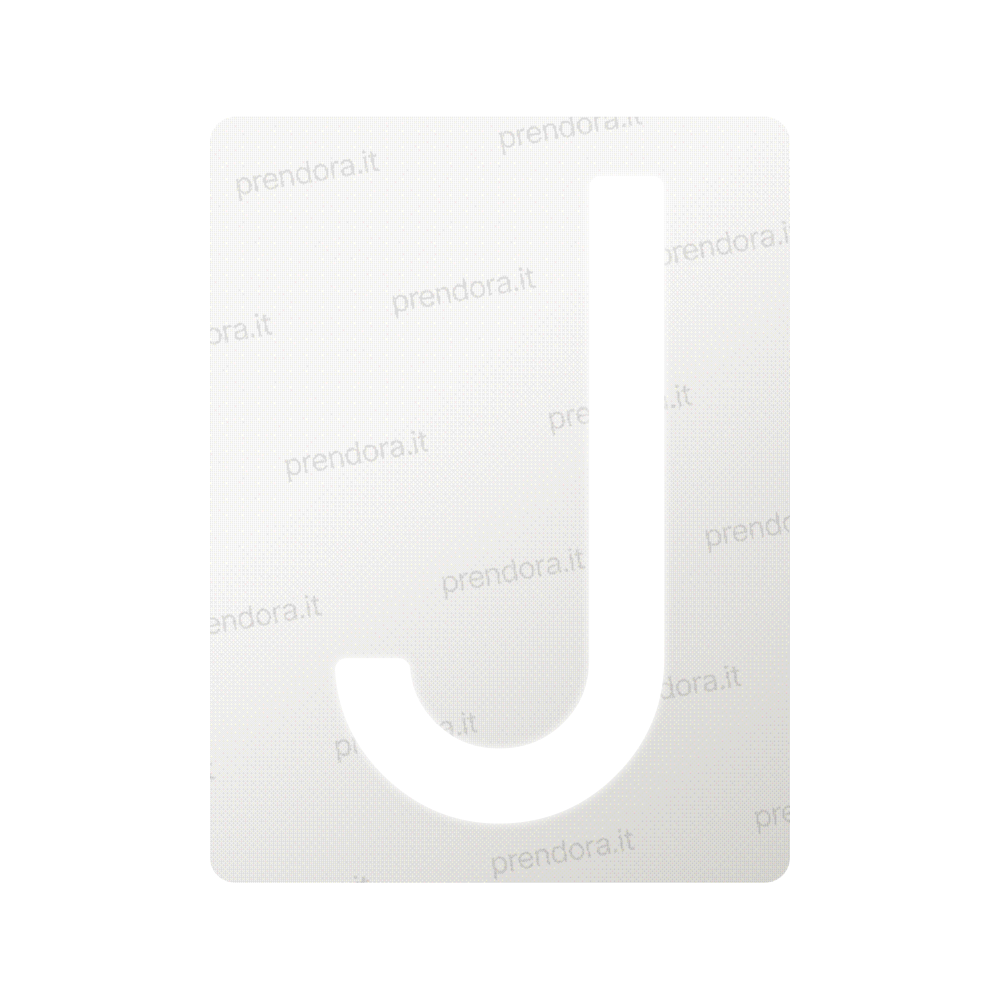 Nanofilm for Italy (Rear) license plates - Symbol "J"