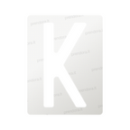 Nanofilm for Italy (Rear) license plates - Symbol "K"
